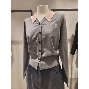 [여주점] 카라 배색 니트 가디건(SAKCA3611)