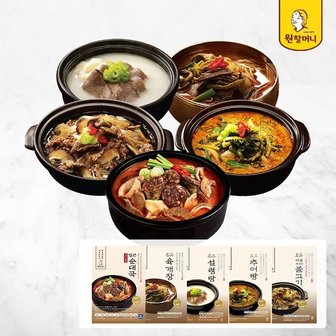  [원할머니]순대국외 1팩씩 맛보기 총5팩 세트(육개장+설렁탕+추어탕+불고기)