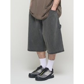 DIRTY WASHED CARPENTER BERMUDA PANTS (CHARCOAL)