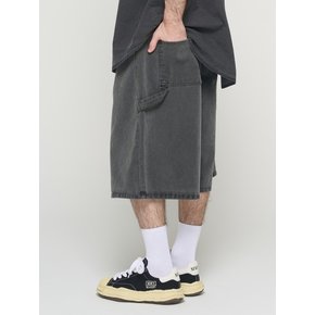 DIRTY WASHED CARPENTER BERMUDA PANTS (CHARCOAL)