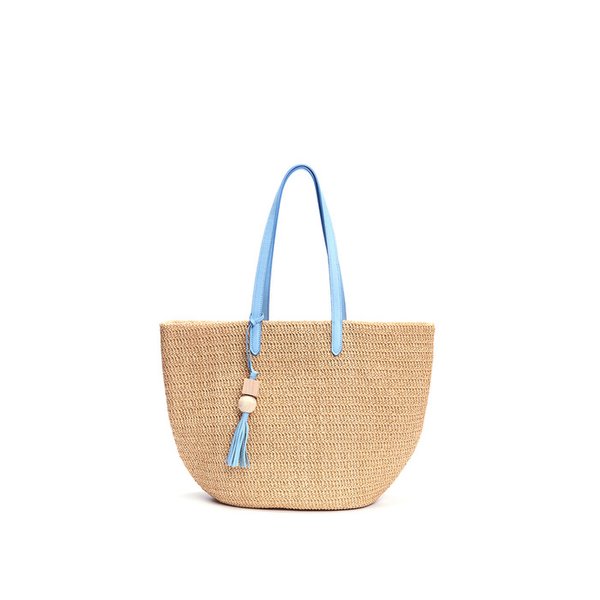 SANTORINI SHOULDER TOTE, SKY BLUE