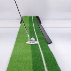 키룬QIRUN 3m30cm 골프 퍼터 매트 골프 연습 기구 자동 반구 트레이닝 보조 퍼터 매트 퍼트 퍼팅