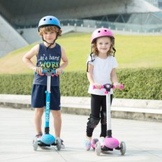 베네베네 킥앤롤, LED 폴딩 킥보드 유아 어린이 스쿠터 접이식 씽씽카