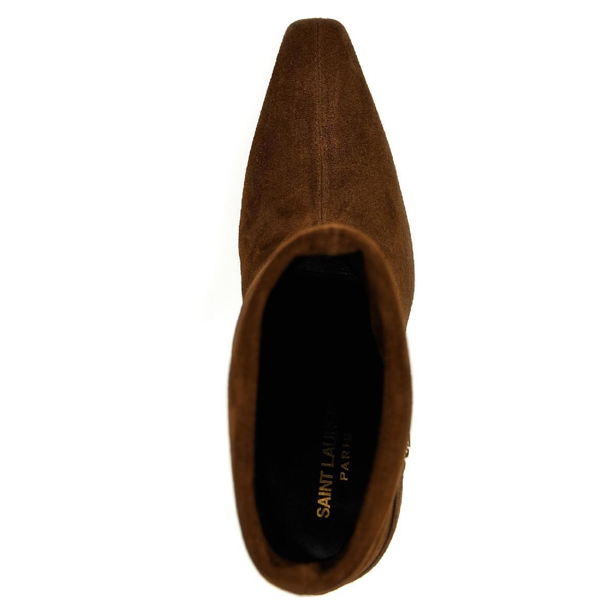 SAINT LAURENT NIKI 90 BOOTIE SUEDE CACHEMIRE 8013930LI002701
