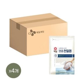 [제조일자 2023.08.01] 백설 명품 천일염 오천년의 신비 굵은입자 소금 3kg x4개