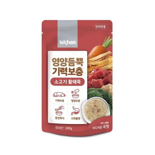 이스칸 영양듬뿍 기력보충 독 소고기 황태죽 80g(1)