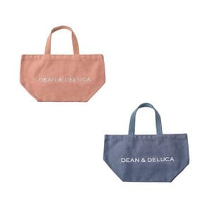 DEAN & DELUCA 딘앤델루카 도트백 블루 코랄 핑크 S 사이즈