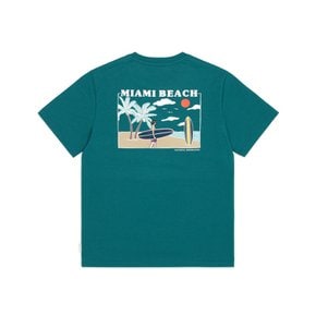 K222UTS630 핫 썸머 컨셉 반팔 티셔츠 3 TEAL GREEN