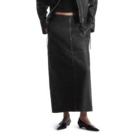 4576759 COS Racer Paneled Leather Skirt