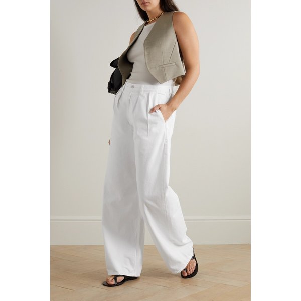 + Net Sustain 마리치 플리츠 보이프렌드  진 크림 1647597303003325