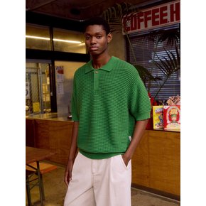 Punching Collar Sweater (FOREST GREEN)