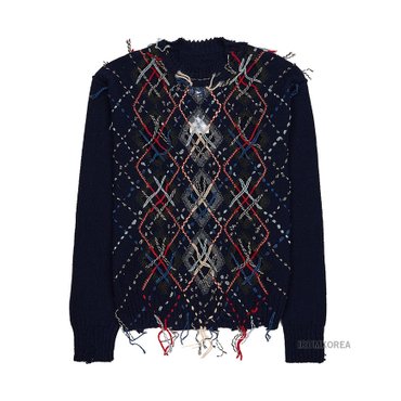 메종마르지엘라 [메종 마르지엘라] 남성 아가일 컷아웃 니트 S67HL0001 S18327 001F