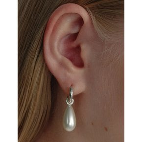 Teardrop Pearl Silver Earrings