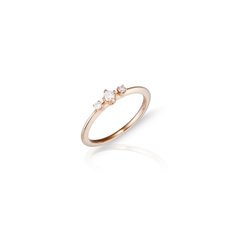 ETOILE TRIO DIAMOND RING 18K ROSE GOLD(랩그로운다이아몬드) / 211220253