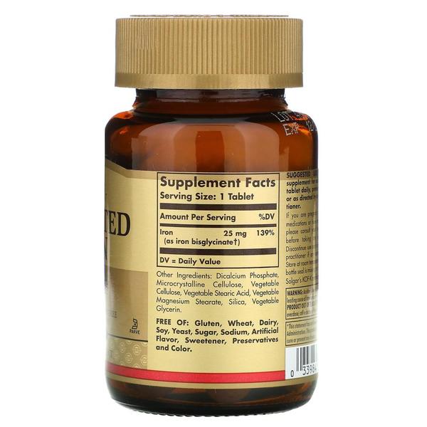 해외배송 Solgar 솔가 킬레이트 아이언 철분 25mg 100정