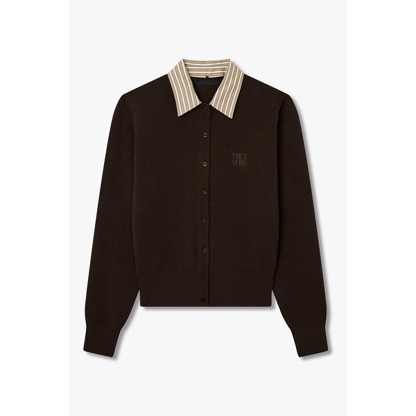 디태처블 카라 울 니트 가디건 7115450R04160