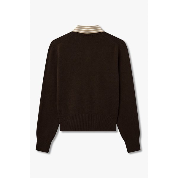 디태처블 카라 울 니트 가디건 7115450R04160