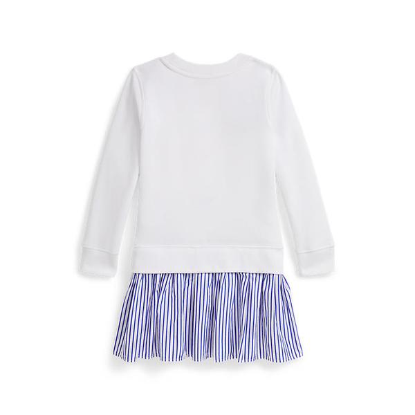 폴로 키즈 여아 2-6세 폴로 베어 스트라이프 스커트 플리스 드레스(CWPODRSR3D21127100)