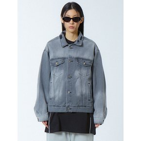 데님 트러커 자켓 그레이_DENIM TRUCKER JACKET GRAY