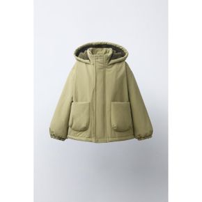 ZARA 자라 키즈 FAUX 시어링 후디 후드티 자켓 재킷 카키 8614589505 8614589 1439406