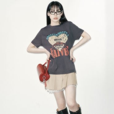 레이브 Lace Layered Pleats Skirt in Beige VW5SS461-91