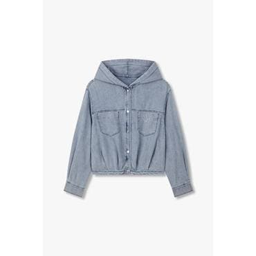 VOV 보브 스냅 버튼 후디드 데님 블라우스(7155260800)