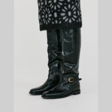 ZIHA Flat Knee-high Boots - Black