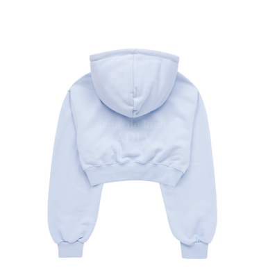 GRADATION COLOR LOGO CROP HOODIE SKYBLUE-GR컬러로고