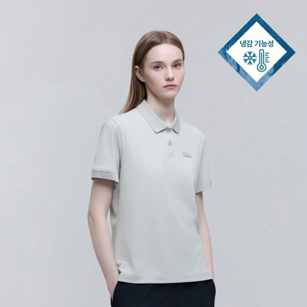 [여주점] N252WPL210 여성 웰라카 냉감 베이직핏 피케 카라티 GGREEN