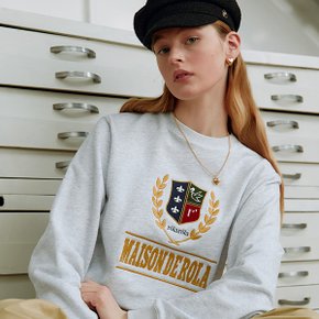 PREPPY LOGO SWEATSHIRTS MELANGE GRAY