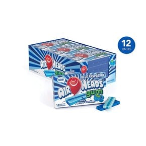 [해외직구] 에어헤드  캔디  SugarFree  Chewing  검  with  Xylitol  Blue  Raspberry  할로윈  캔디  벌크  14  스틱  팩  벌크  팩  12