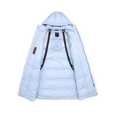 [기존가 439000원] N224WDW770 여성 카이만 프로 롱기장 구스 다운 점퍼 L BLUE