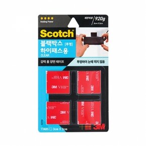 3M 스카치 강력 폼 양면테이프 블랙박스 투명 마운팅 CLT33 (3cmX3cm)