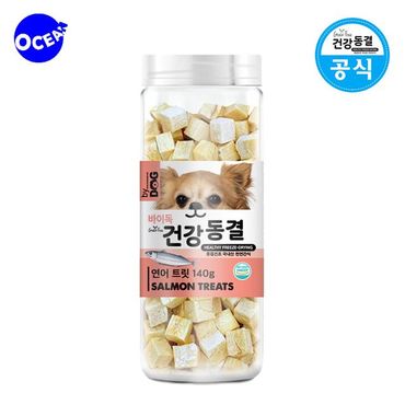 제이큐 강아지 동결건조 트릿간식 연어 140g