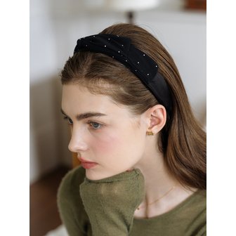 하스 HFS021 Feminine glitter ribbon hairband