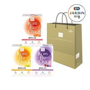 쟈뎅 콤부차 30P 3종(베리+자몽+레몬)+쇼핑백