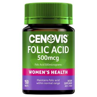  해외직구 Cenovis 세노비스 엽산 폴릭엑시드 500mcg 150정 Folic Acid