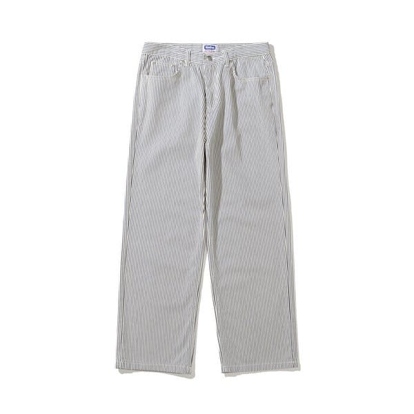 RAW STRIPE LOOSE STRAIGHT PANTS