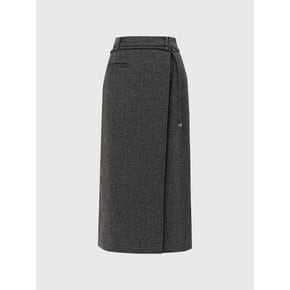 브리아나 울 랩 스커트_차콜 / BRIANA WOOL WRAP SKIRT_CHARCOAL