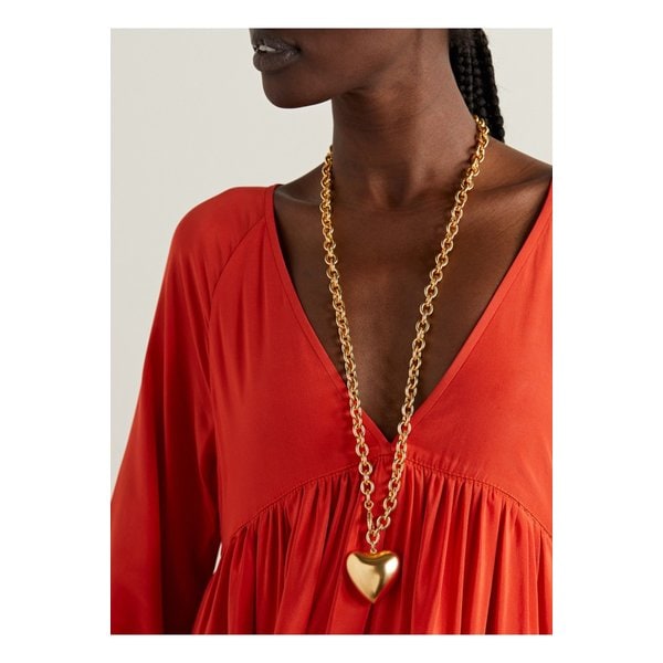 록산느 애슐린 하트 앤 소울 골드톤 네크리스 1647597337010151