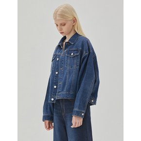 DENIM DOLMAN SLEEVE OVERSIZE JACKET INDIGO