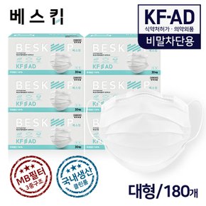 베스킵 비말차단용 KF-AD 마스크 180매 국내생산