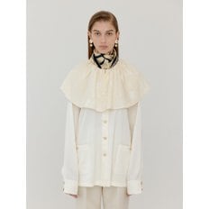 VALERIE Big Collared Blouse - Ivory