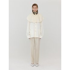 VALERIE Big Collared Blouse - Ivory