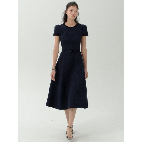 Fringe Bud Tweed Dress(3Color)