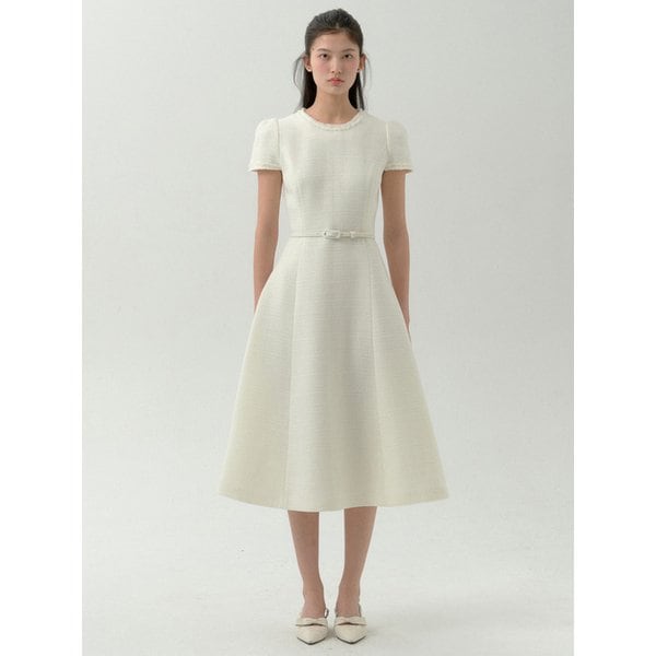 Fringe Bud Tweed Dress(3Color)