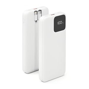  갤럭시 아이폰 휴대폰 고속 보조배터리 정품 하이온 LED2in1 케이블일체형 10000mah 3대동시충전