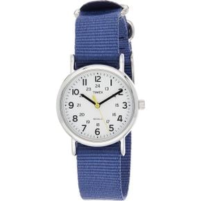 영국 타이맥스 시계 Timex Weekender 31 mm Womens Silver-tone Case Blue Fabric Strap Watch T