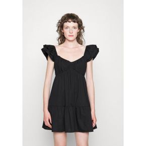 4086001 Abercrombie  Fitch CHASE RUFFLE MINI - Day dress black beauty