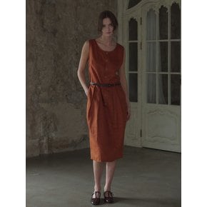 Linen belted dress